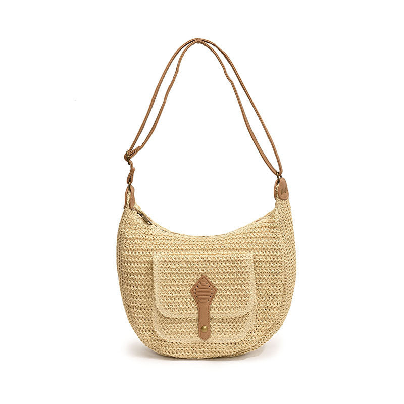 Bucket bag made of fine natural fabric Kalsten