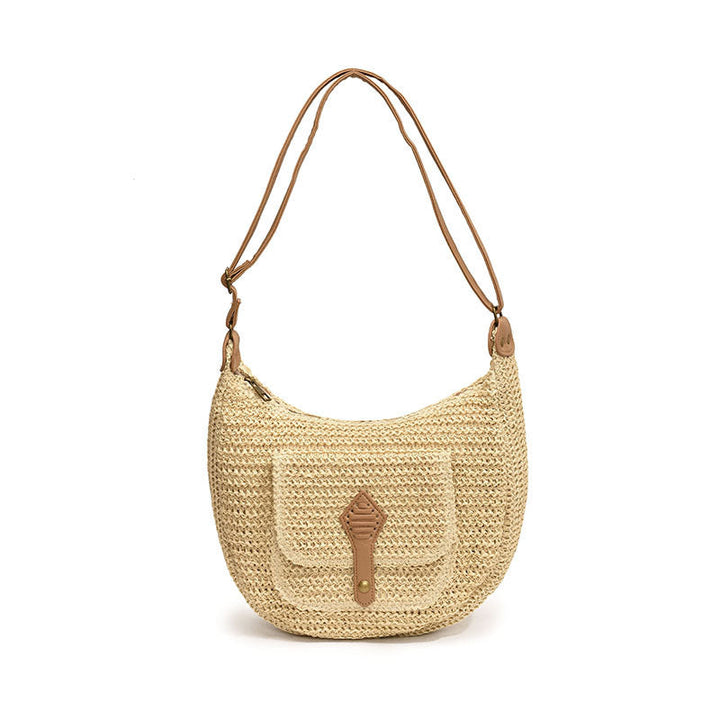 Bucket bag made of fine natural fabric Kalsten