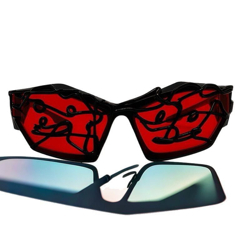 Women's Sporty Sunglasses with Futuristic Design Kalsten