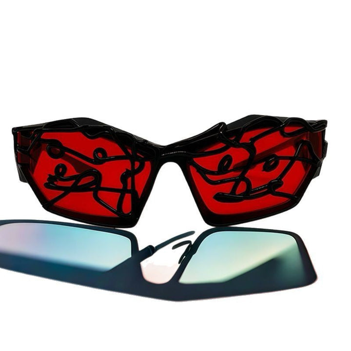 Women's Sporty Sunglasses with Futuristic Design Kalsten