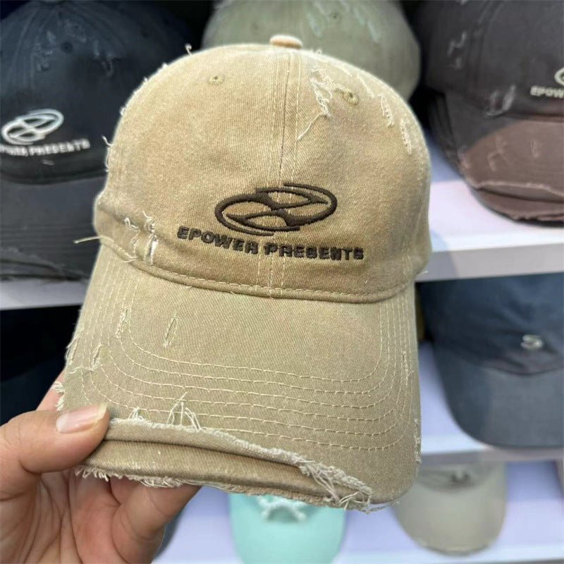 Unisex Distressed Cotton Baseball Cap Kalsten