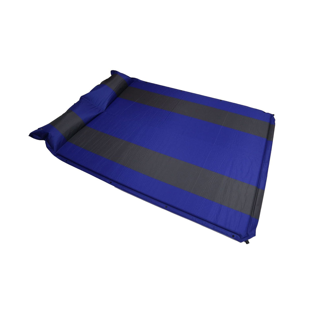 self-inflating double camping mattress with integrated headrest Kalsten