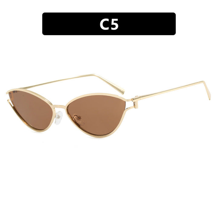 Ladies Cat-Eye Sunglasses in Elegant Gold Frame Kalsten