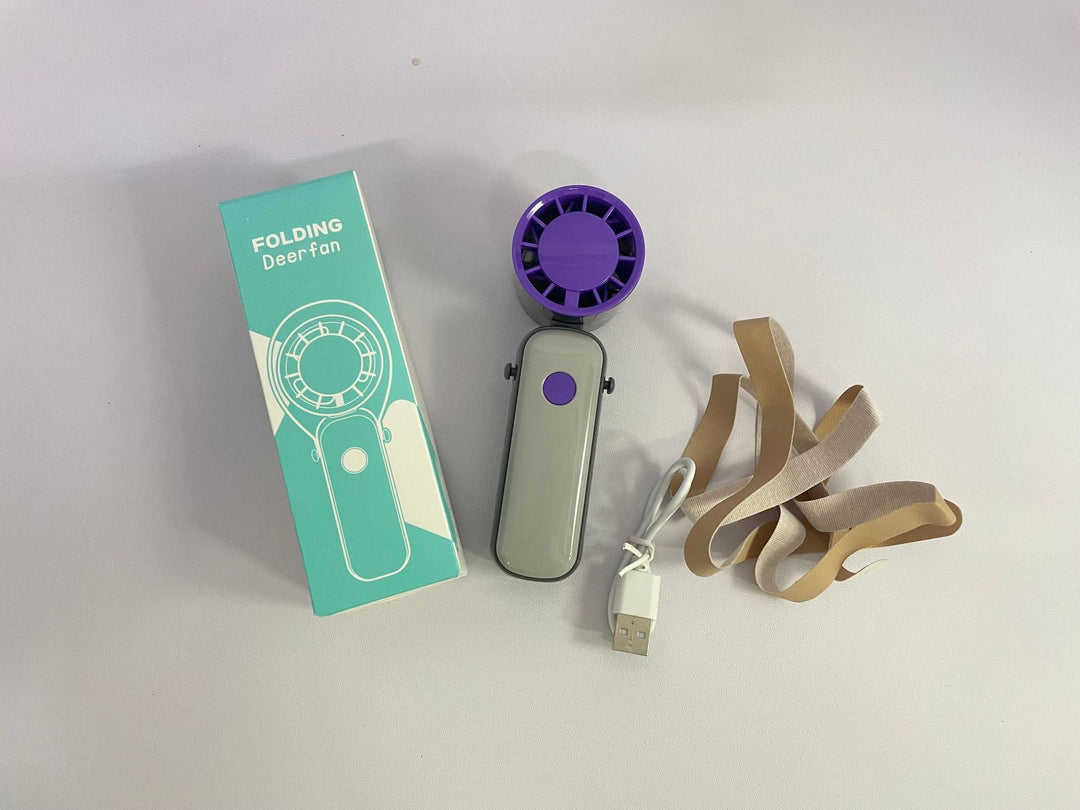 Unisex Portable Folding Fan with USB Charging Kalsten