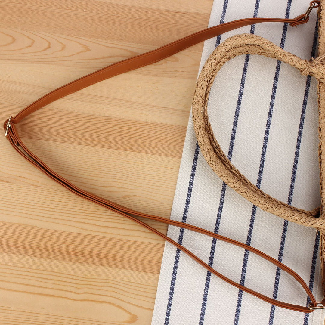 Handbag with Woven Design and Removable Shoulder Strap Kalsten