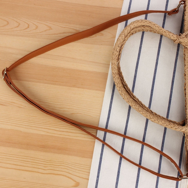 Handbag with Woven Design and Removable Shoulder Strap Kalsten