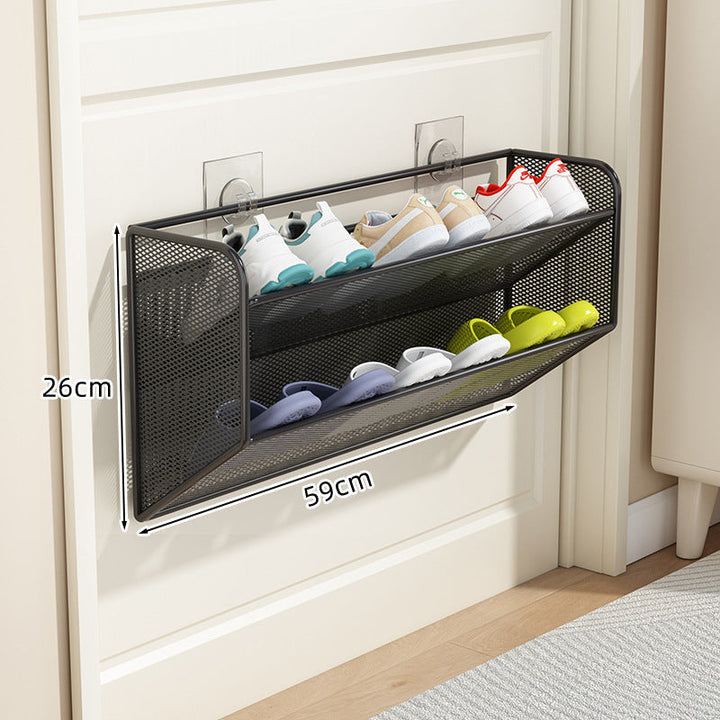 slim overdoor mesh shoe rack organizer with ventilated angled shelf Kalsten