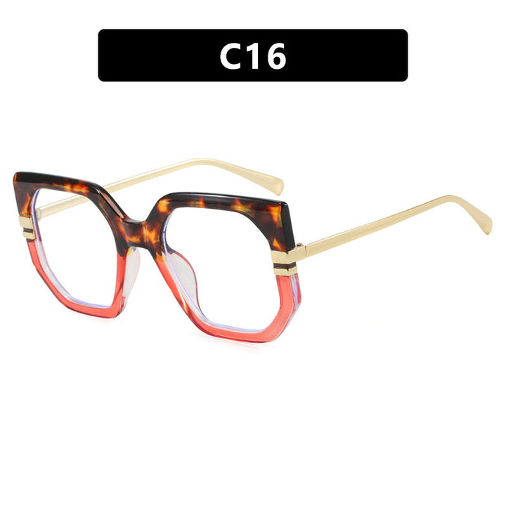 Women's geometric sunglasses with luxurious gold frame and polarized lenses Kalsten