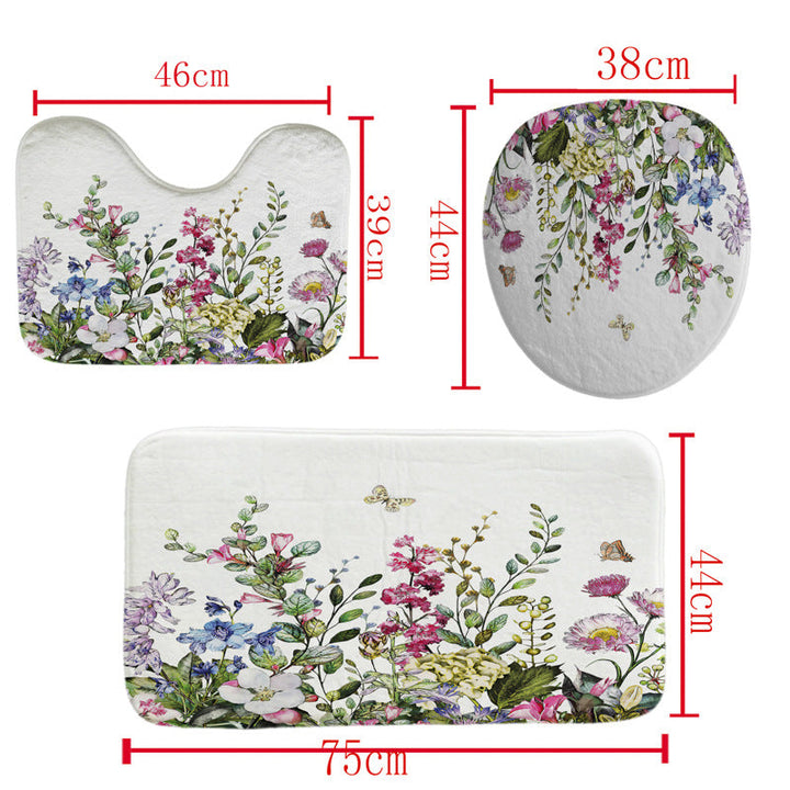 Leafy Botanical Themed Bathroom Ensemble Kalsten