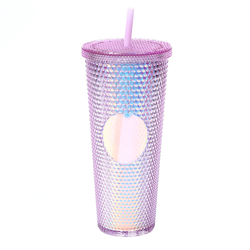 Ladies High-Quality Glitter Drinking Cup with Leak-Proof Lid and Integrated Straw Kalsten