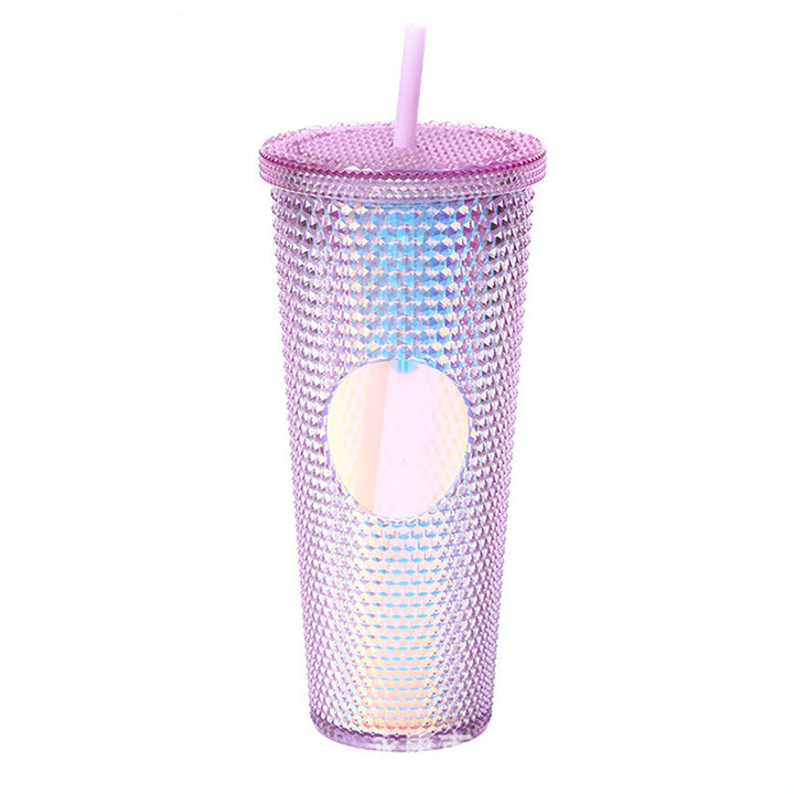 Ladies High-Quality Glitter Drinking Cup with Leak-Proof Lid and Integrated Straw Kalsten