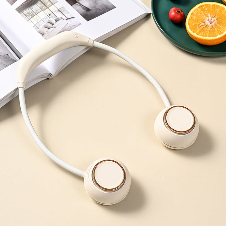 Cooling hands-free wearable neck fan with dual adjustable air outlets USB-C rechargeable Kalsten