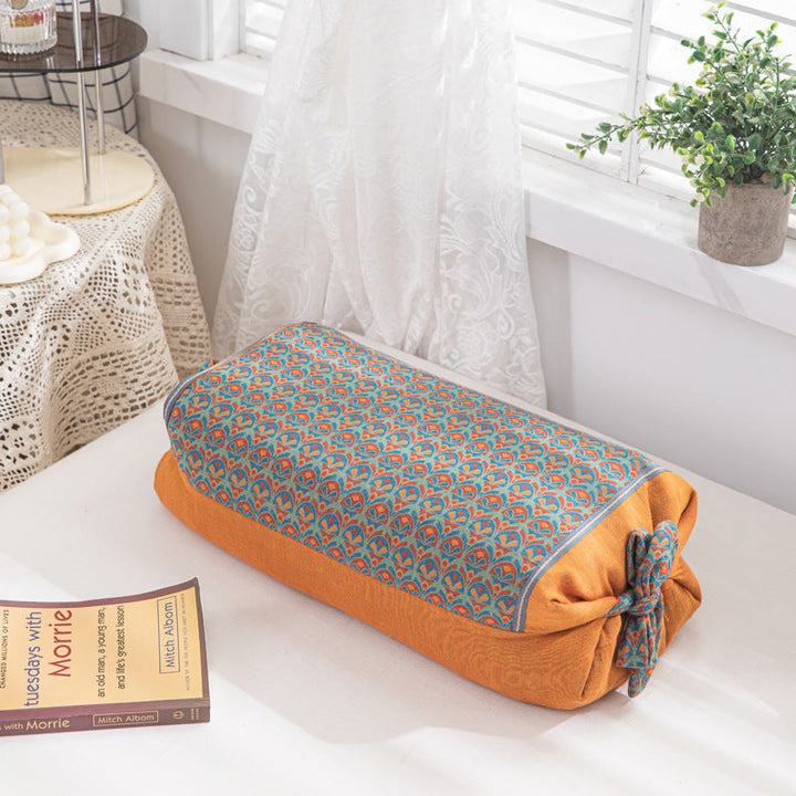 Women Decorative Neck Roll with Floral Pattern Kalsten