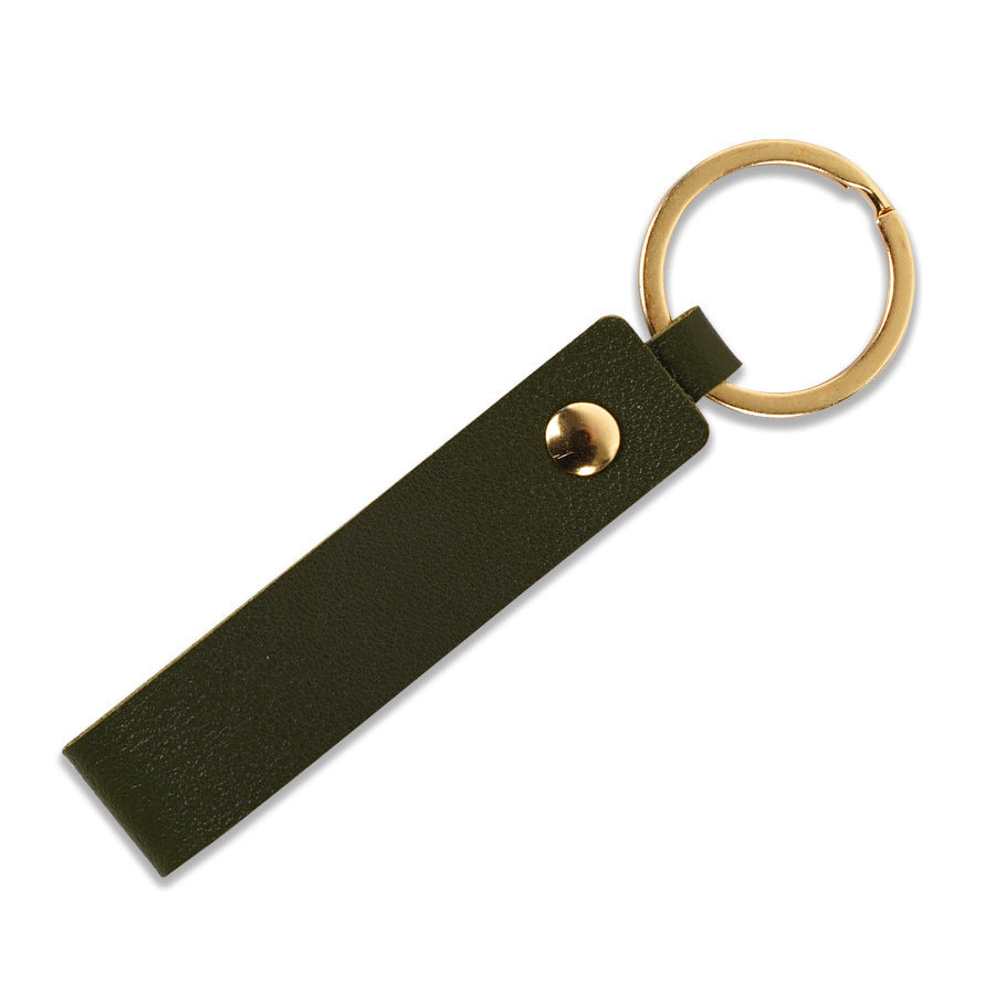 Unisex keychain with stylish faux leather design Kalsten