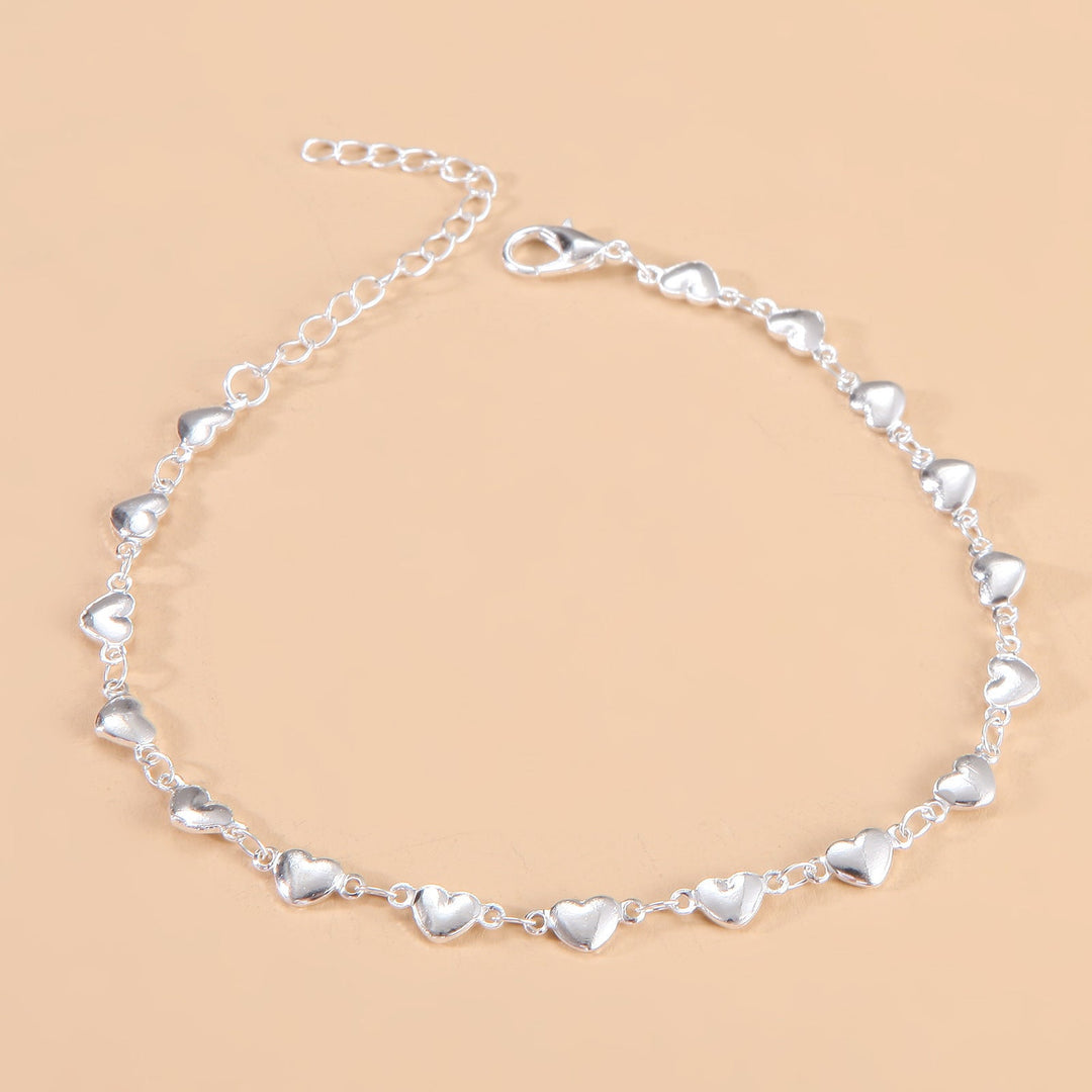 Heart-Inspired Chain Anklet Kalsten