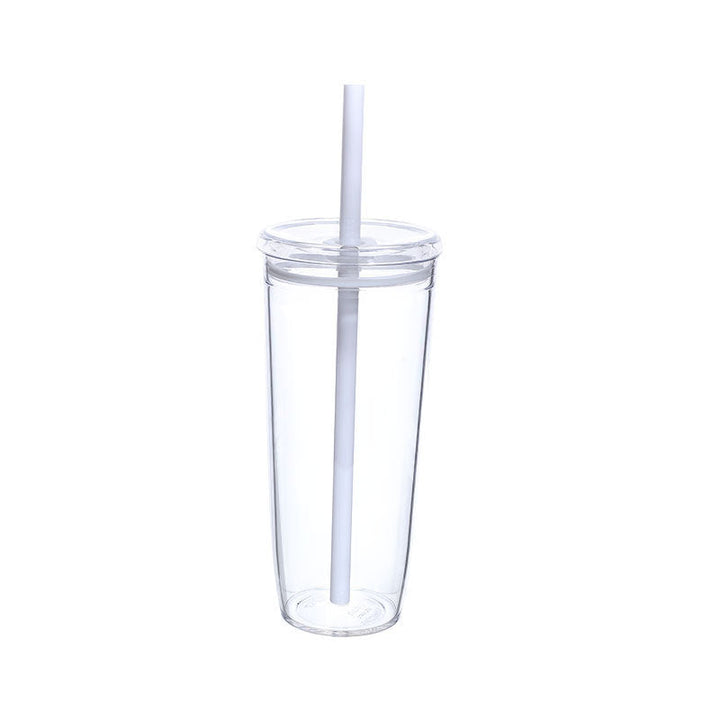 Women's Transparent BPA-free Drinking Cup with Integrated Straw Kalsten