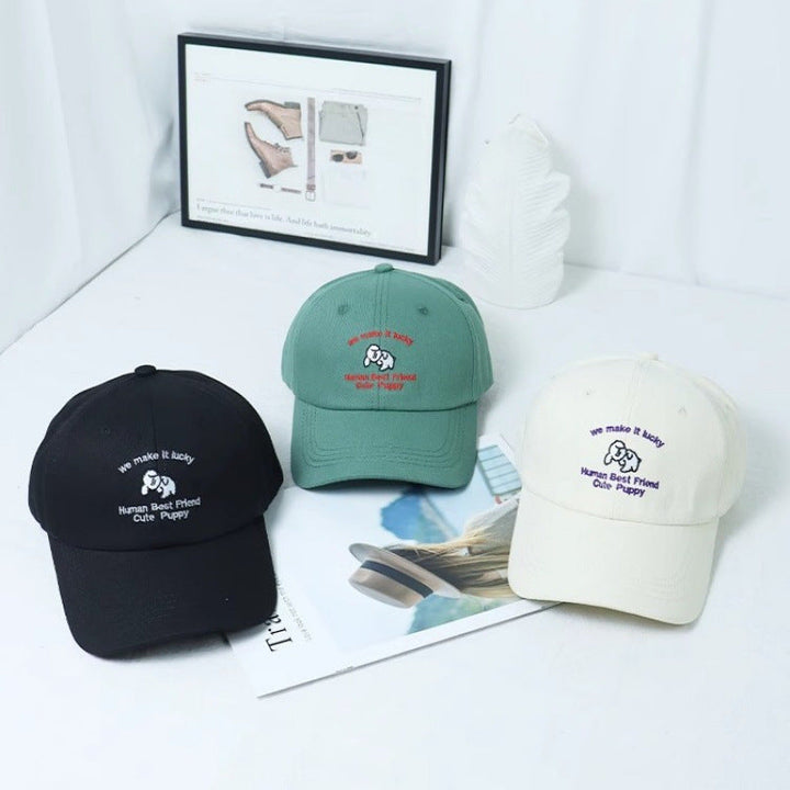 Women's Embroidered Puppy-Themed Baseball Cap Kalsten