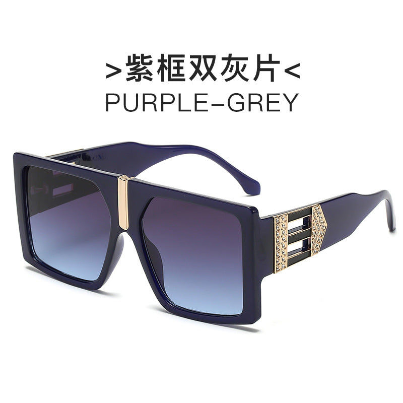 Ladies elegant rectangular sunglasses with glamorous embellishments Kalsten