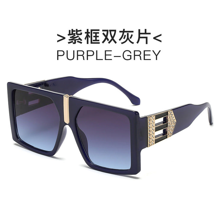 Ladies elegant rectangular sunglasses with glamorous embellishments Kalsten