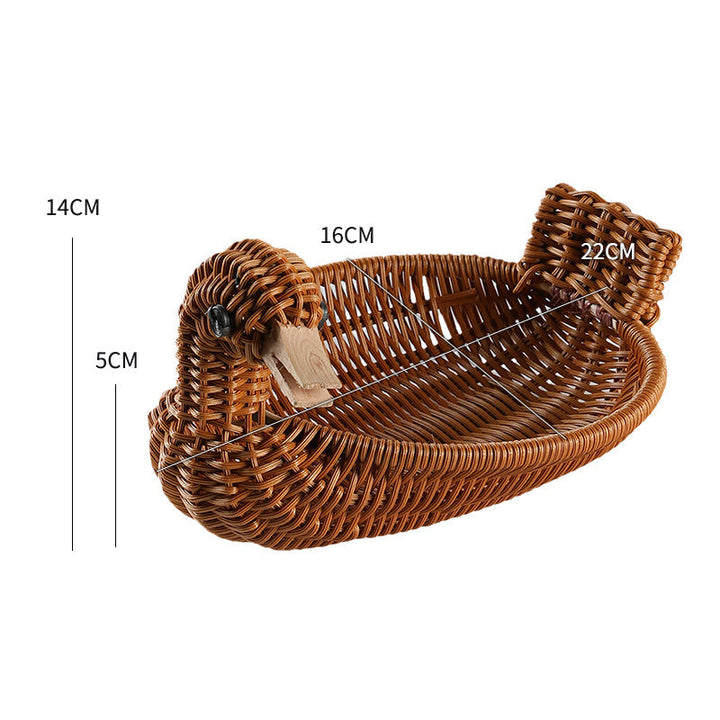 Unisex Braided Decoration Basket in Duck Shape Kalsten