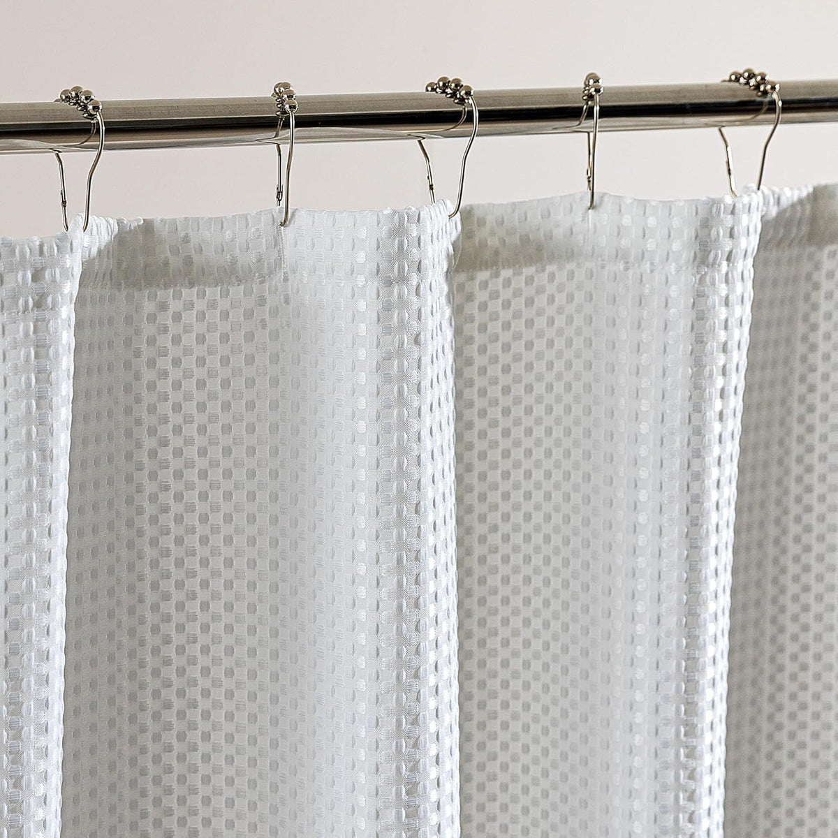 Textured Waffle Shower Curtain