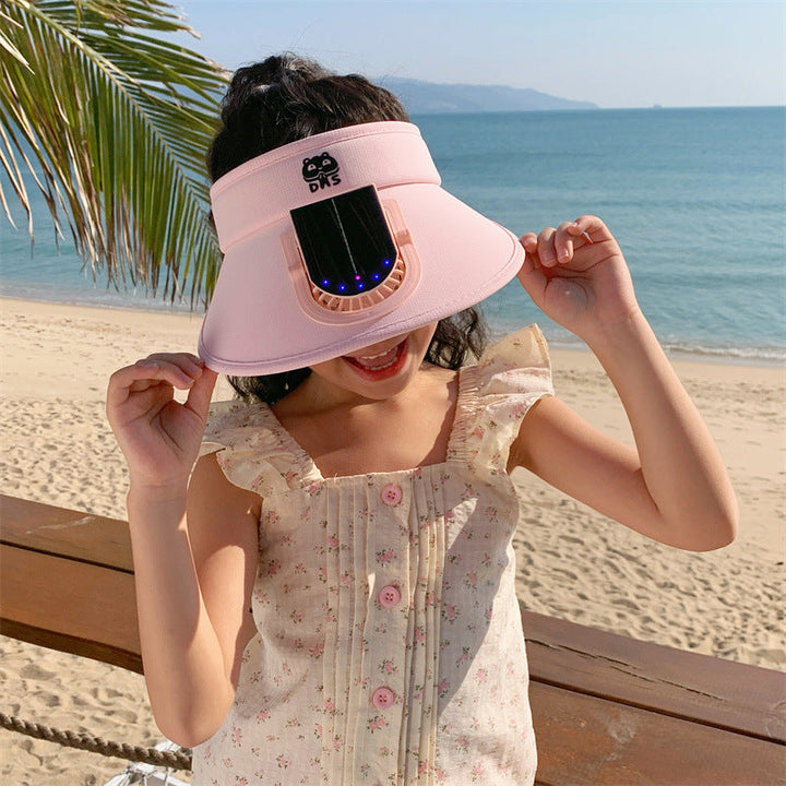 Child-Sunshade with Solar Fan and Integrated LED Lights Kalsten