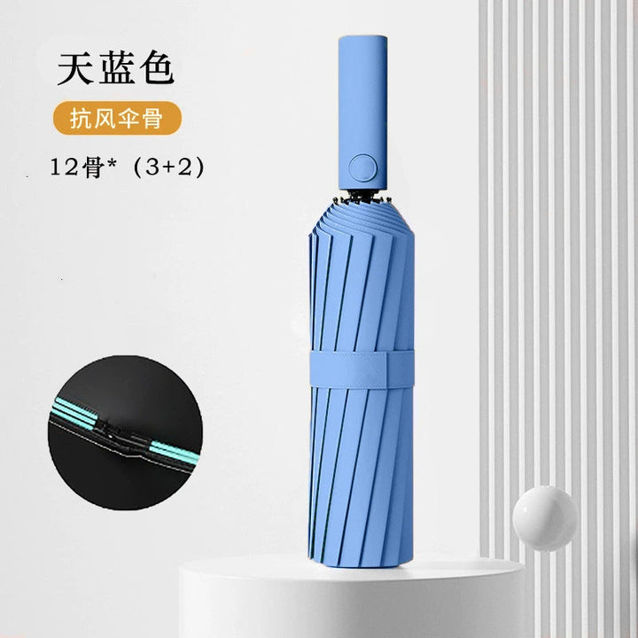 Women's Folding Umbrella with Innovative Wind Protection Mechanism Kalsten