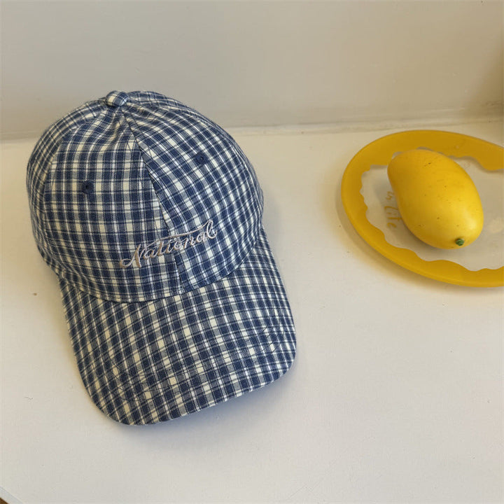 Men's Checkered Cotton Baseball Cap Kalsten