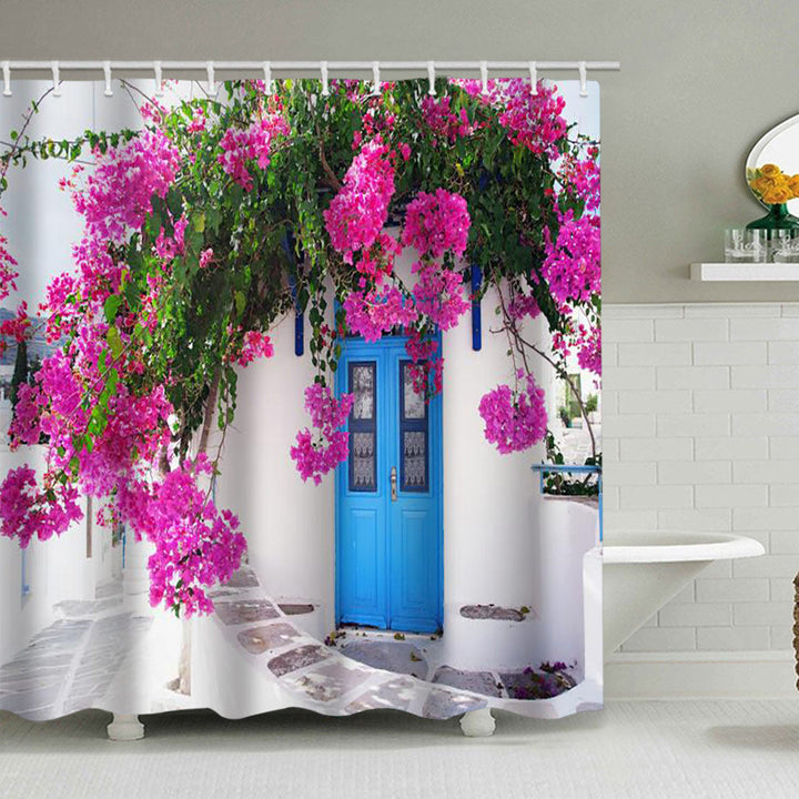 Floral Lane-Inspired Shower Curtain Kalsten