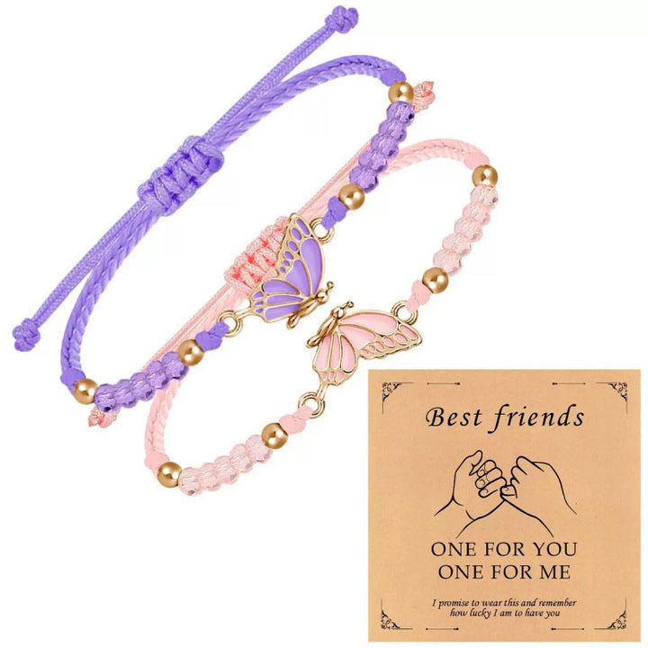 Butterfly Charm Necklace and Bracelet Set Kalsten