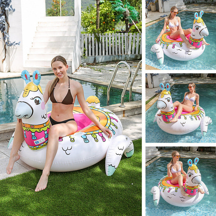 Ladies Inflatable Llama Swimming Pool with Seating Comfort Kalsten