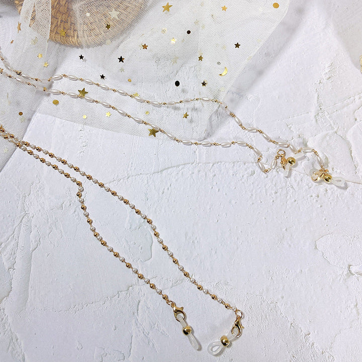 Elegant glasses holder chain with pearls Kalsten