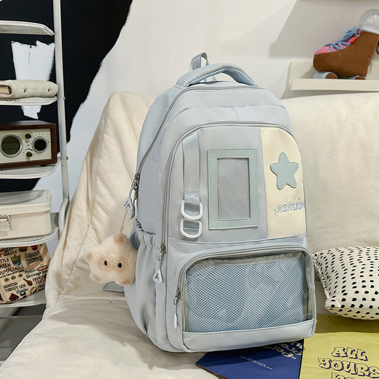Functional School Backpack with Clear Pocket Kalsten