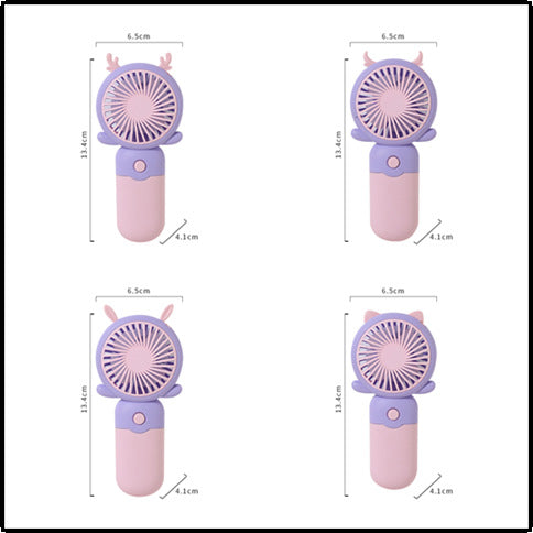 Ladies Portable Hand Fan with Animal Ears Kalsten
