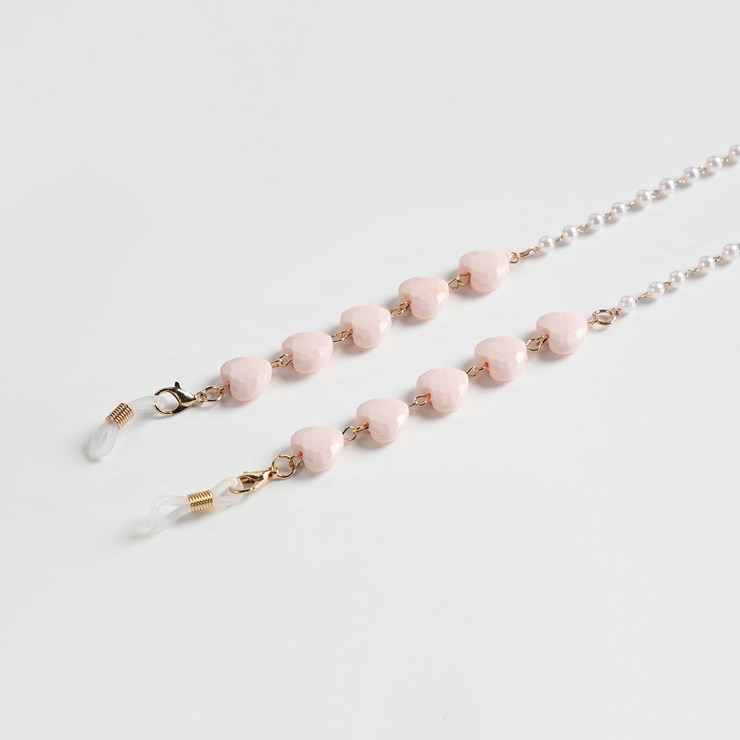 Heart-Shaped Beaded Eyewear Chain Kalsten