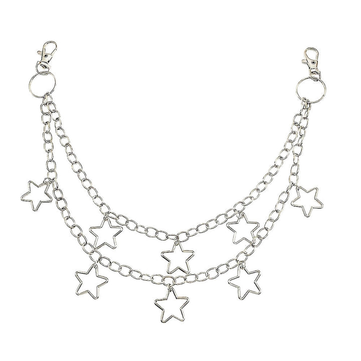 Fashionable chain belt with star pendants Kalsten