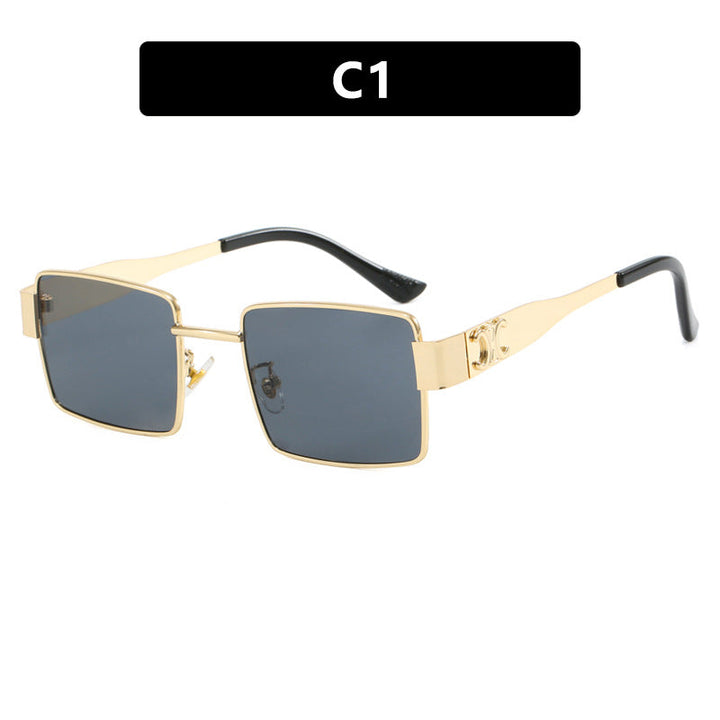 Women's fashionable rectangular sunglasses with high-quality metal frame and polarized lenses Kalsten