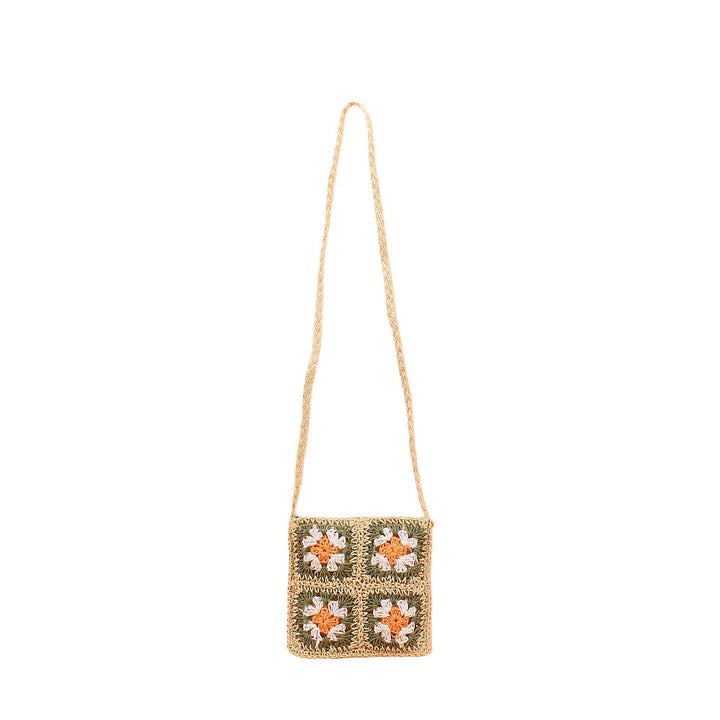 Shoulder bag with hand-crocheted floral pattern Kalsten