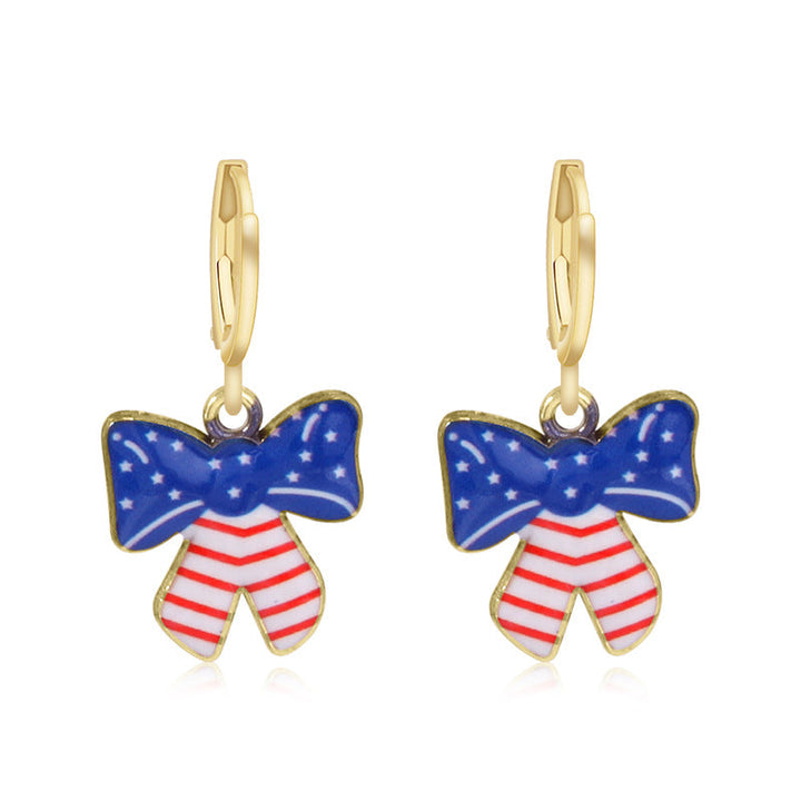 Women's long multi-layer star drop earrings with crystal embellishments and rhodium-plated alloy Kalsten