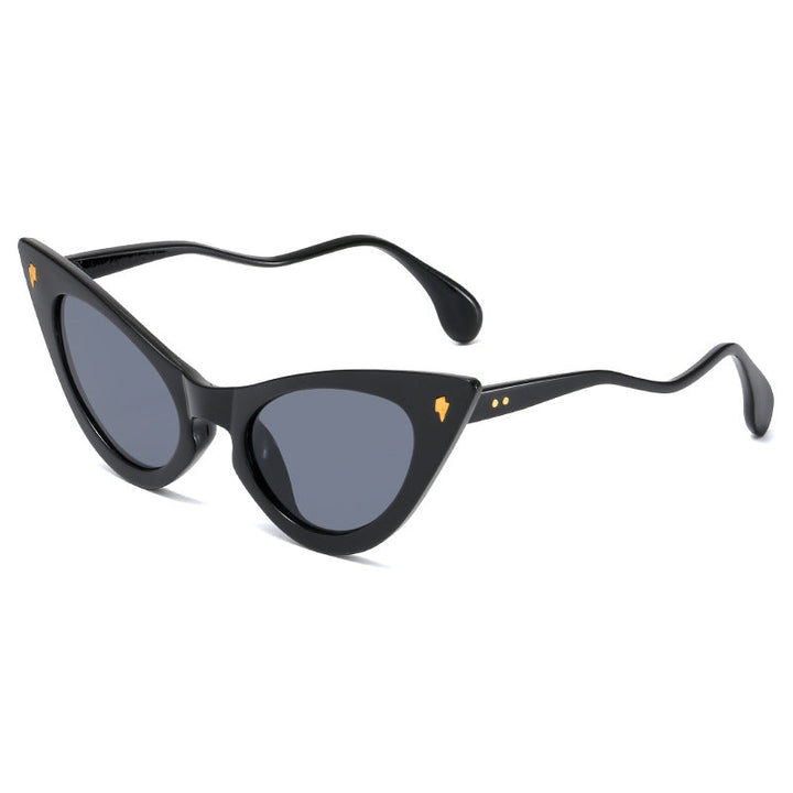Women's Cat-Eye Sunglasses with Mirrored Lenses and Elegant Detail Kalsten