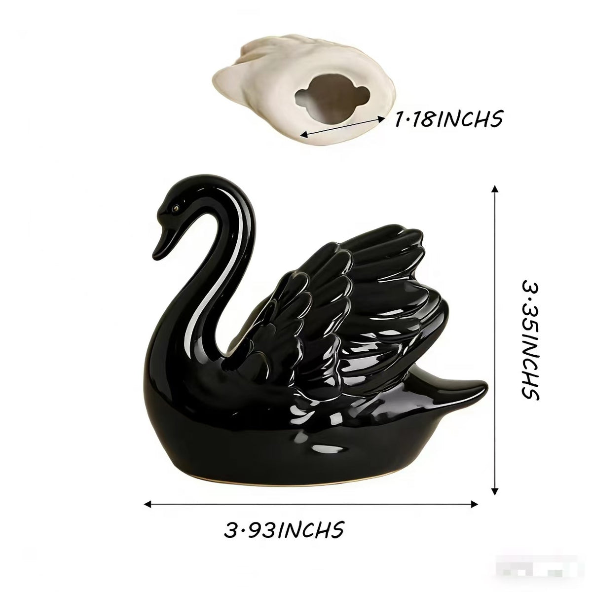 Elegant ceramic swan figure Acalora