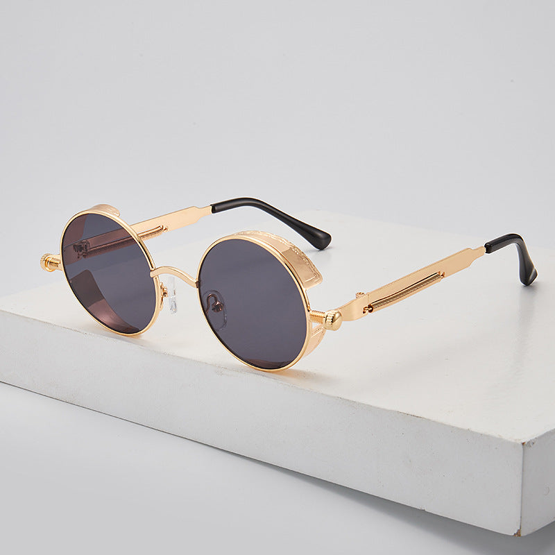 Women's retro-inspired round sunglasses with special lenses Kalsten