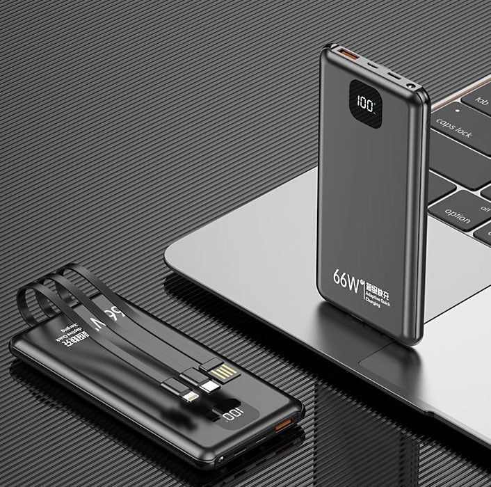 High-speed power bank with multifunctional cable and digital display Kalsten