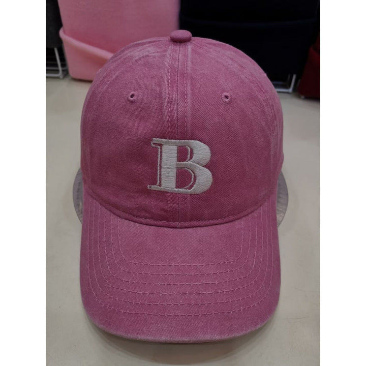 Women's Distressed Cotton Baseball Cap with Letter Embroidery Kalsten