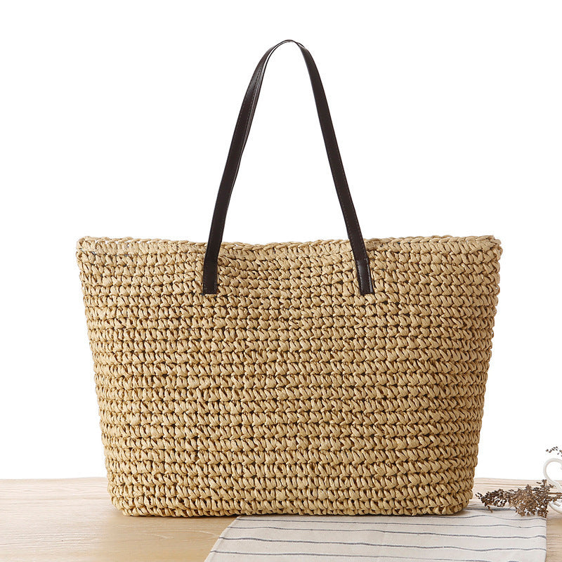 Braided beach bag with sturdy zipper Kalsten