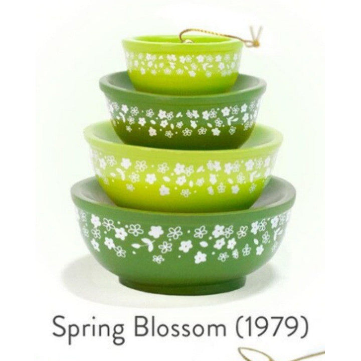 Stackable Ceramic Nesting Bowl Set With Folk Bird Motif And Glossy Glazed Finish