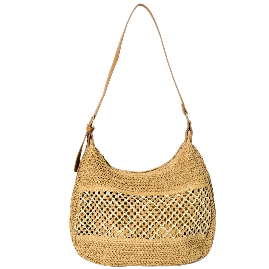 Shoulder bag made of high-quality natural material with woven design Kalsten