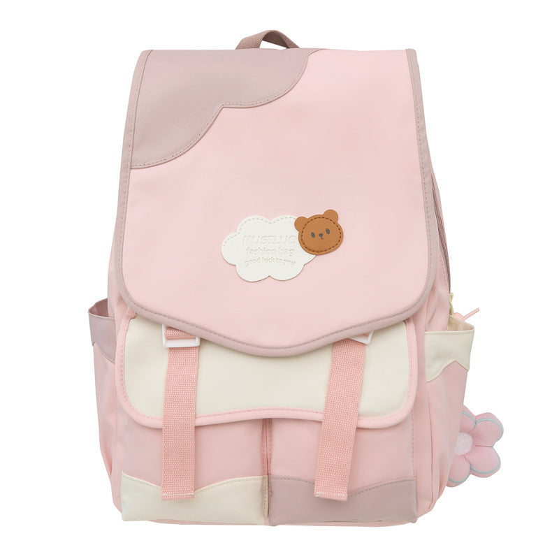 Casual Floral Accent School Backpack Kalsten