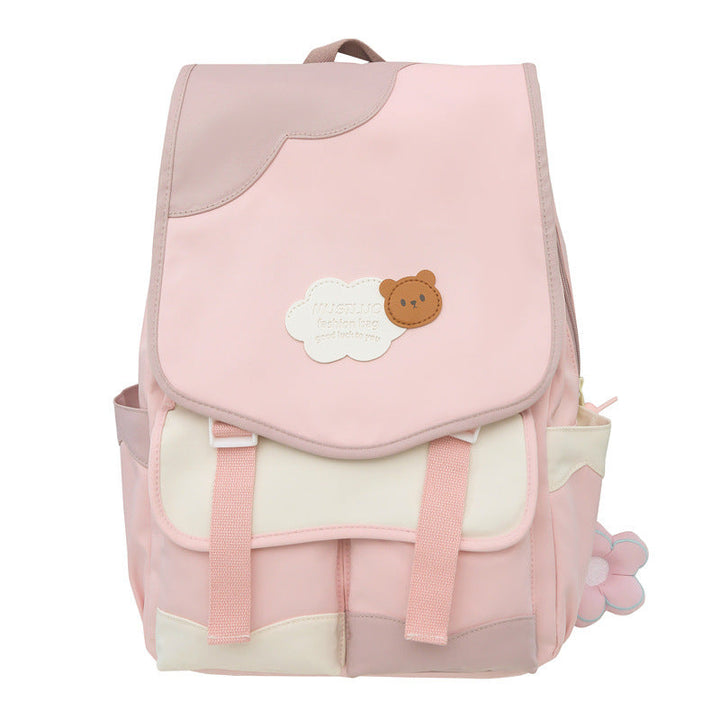Casual Floral Accent School Backpack Kalsten