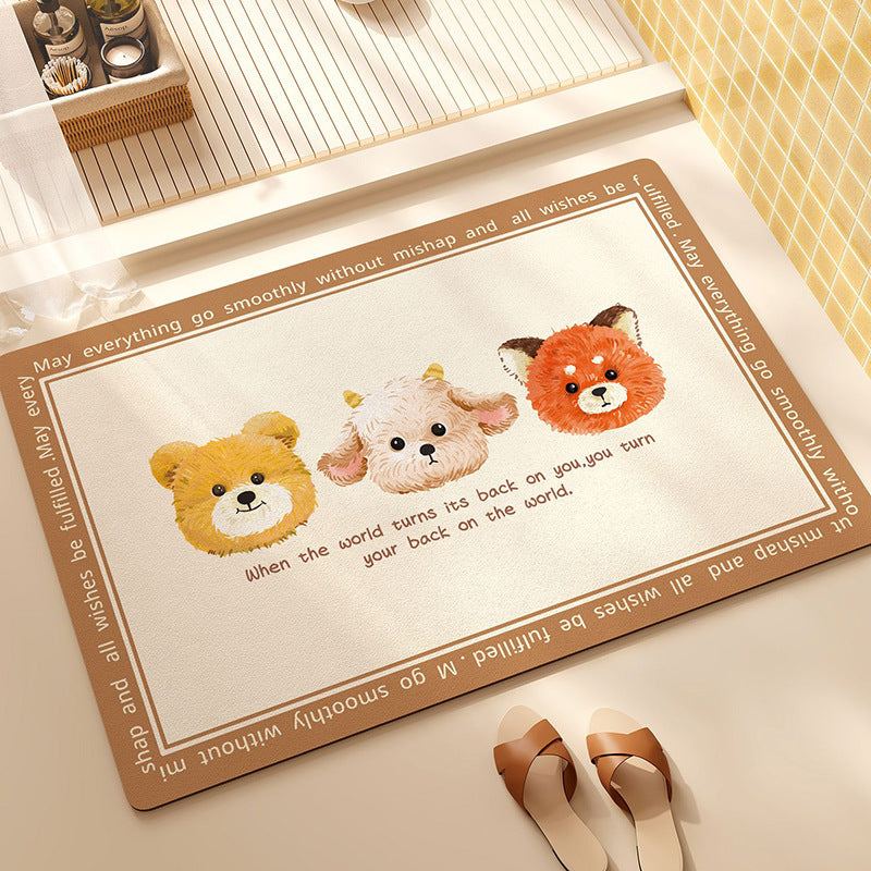 Cute Animal-Themed Plush Floor Mat Kalsten